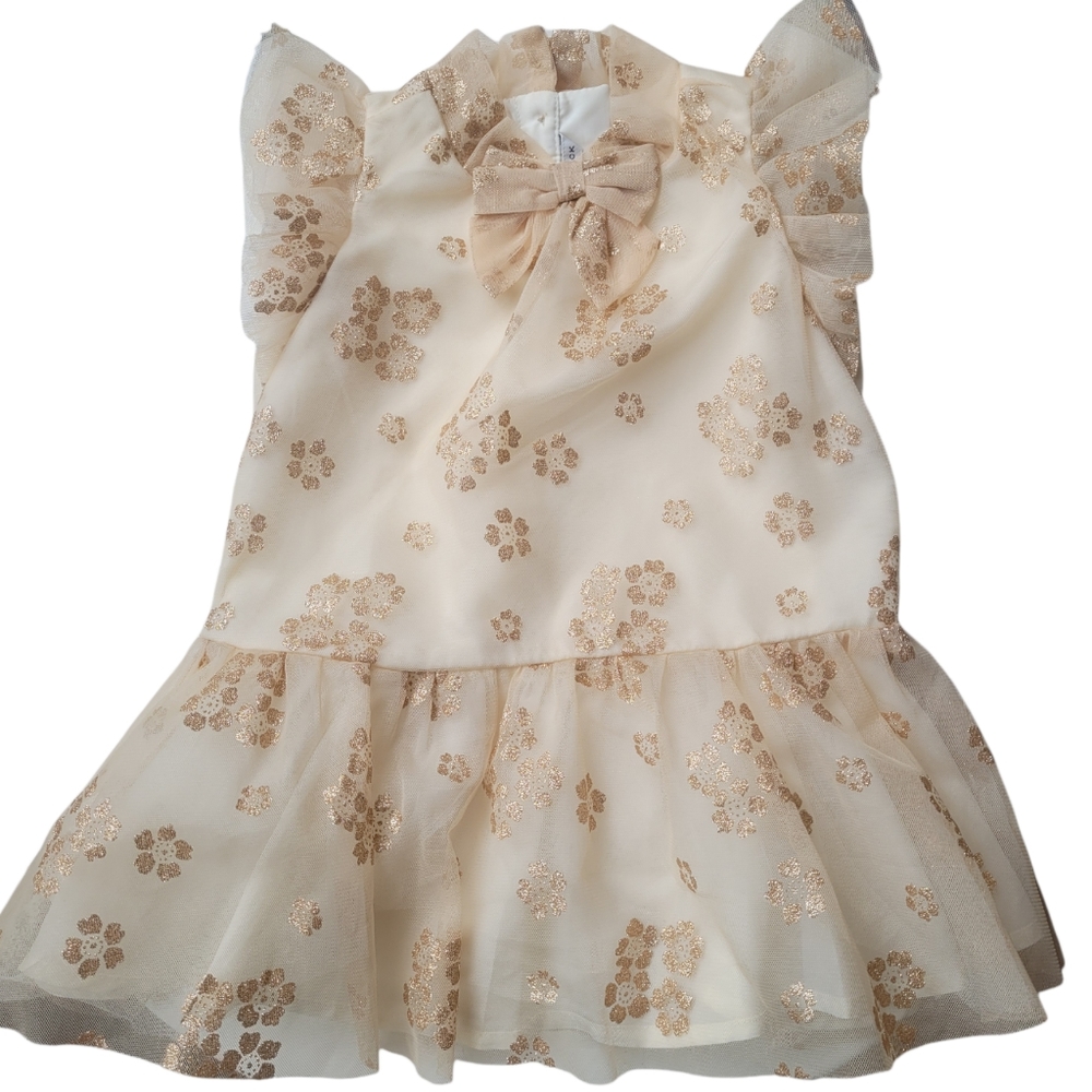 Janie and Jack gold floral dress